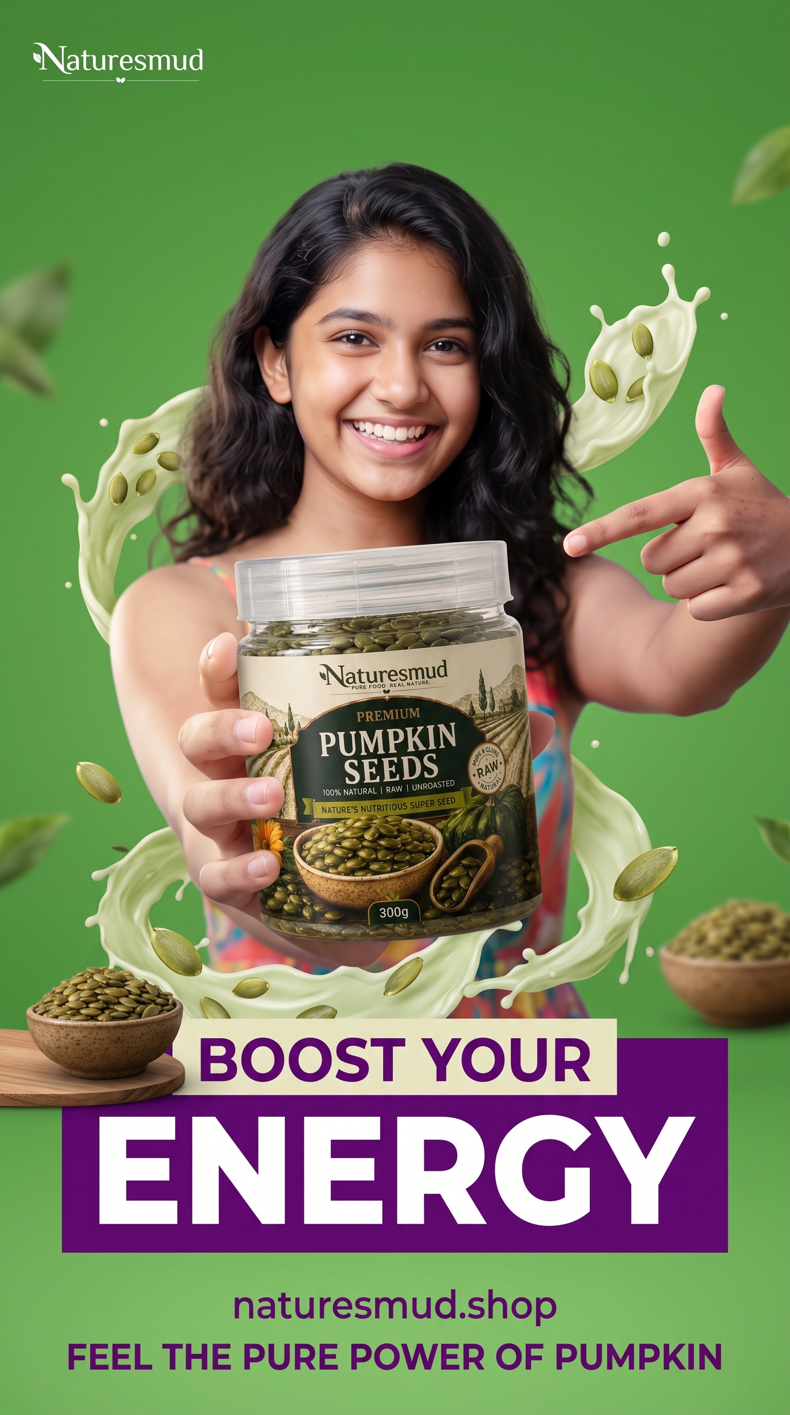 Pumpkin Seeds - Real In-Hand Jar View
