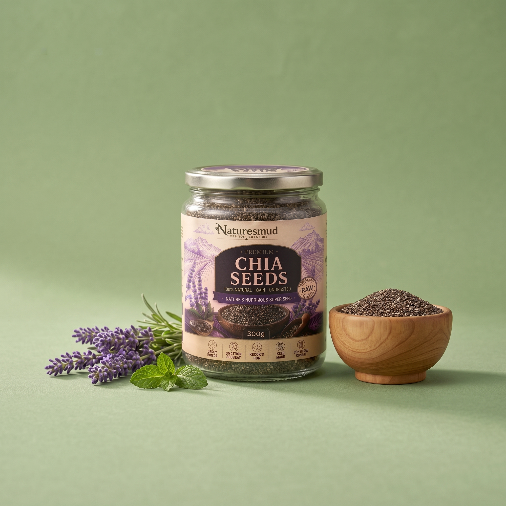 Chia Seeds - Studio & Packaging Display
