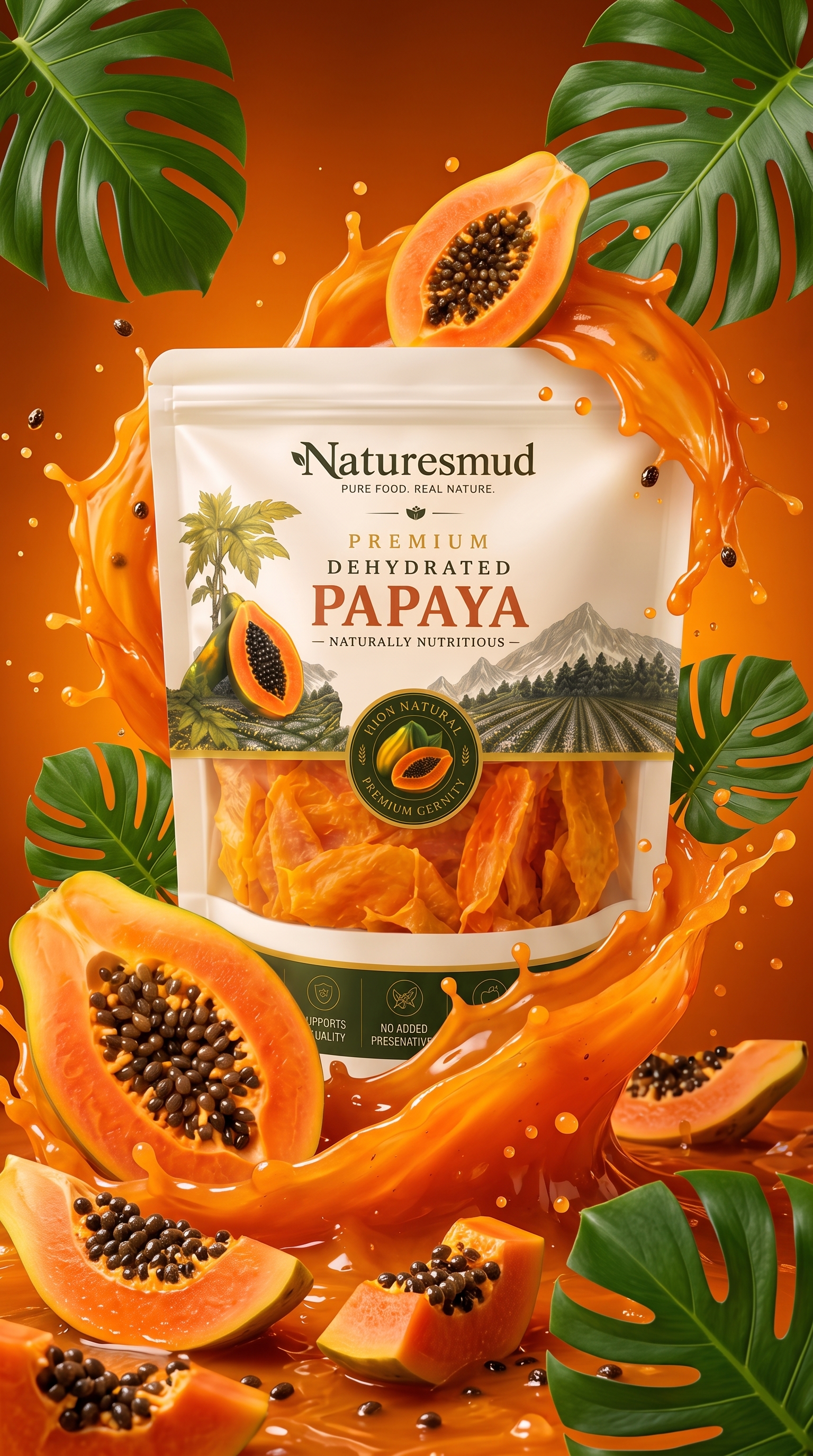 Dehydrated Papaya - Official Product Poster