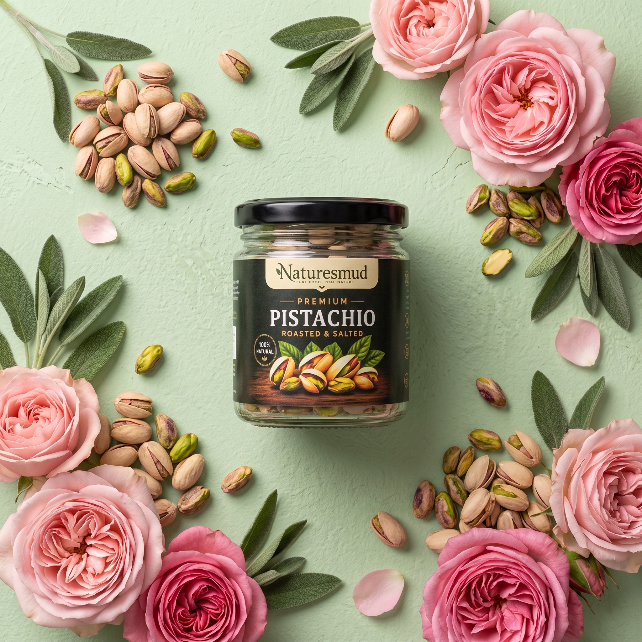 Premium Pistachio Roasted & Salted — Lifestyle & Studio View #5